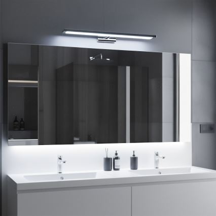 Corp de iluminat LED pentru oglindă de baie KLIMT, 12 W, 230 V, 3000/4000/6000 K, 60 cm, IP44, crom lucios