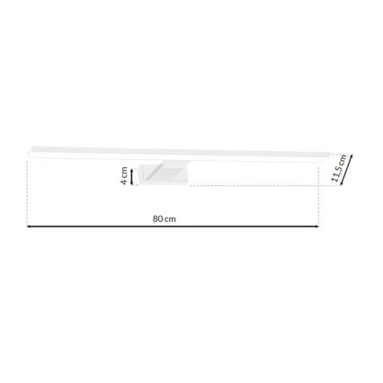 Lumină LED pentru oglindă de baie SHINE WHITE LED/15W/230V 80 cm IP44 albă