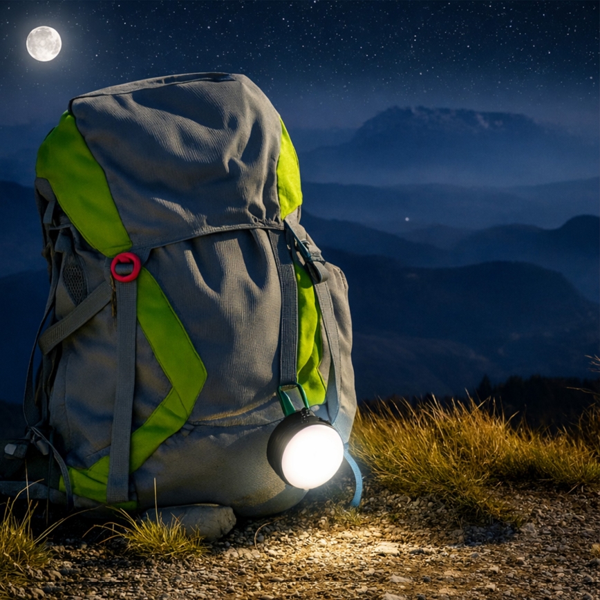 LUMINA POCKET – lampă LED portabilă reîncărcabilă LED/5V 500 mAh, neagră