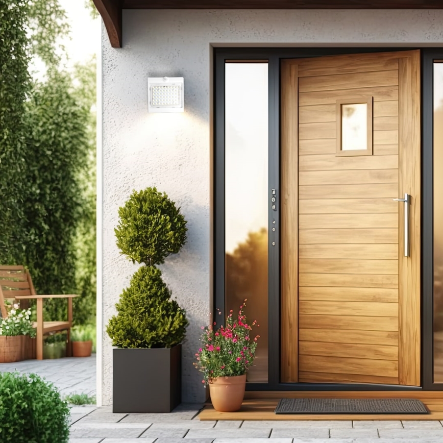 Lumină solară LED cu senzor de mișcare și amurg LED/3,2W/2000 mAh 3,7V IP65