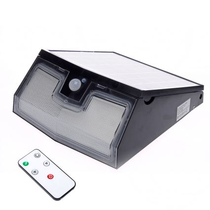Lumină solară LED reglabilă cu senzor de mișcare și amurg LED/15W/5400 mAh 7,4V IP65 + telecomandă