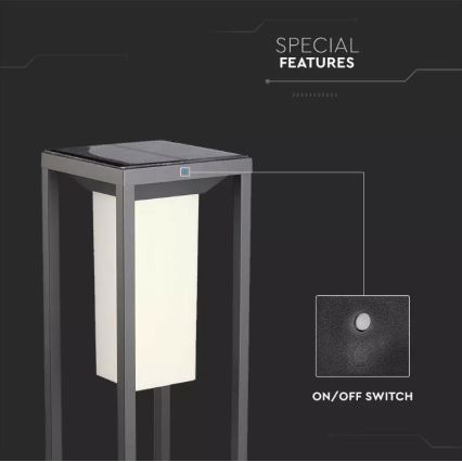 Lumină solară LED cu senzor, cip SAMSUNG LED/2W/3,7V IP65 2600 mAh