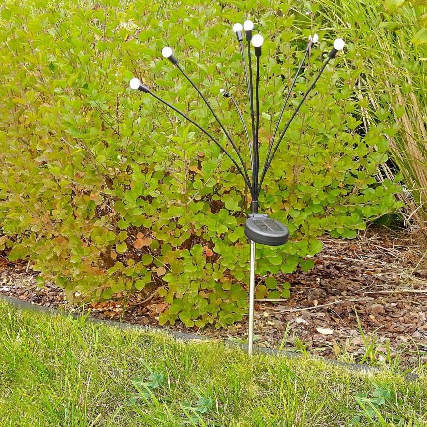 Lumină solară LED FIORINI 8xLED/1,2V 600 mAh IP44 negru