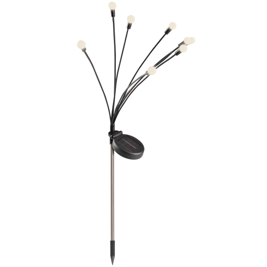 Lumină solară LED FIORINI 8xLED/1,2V 600 mAh IP44 negru
