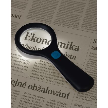 Lupă LED cu mărire 3× și iluminare integrată (LED 3W), funcționează cu 2×AAA, protecție IP22