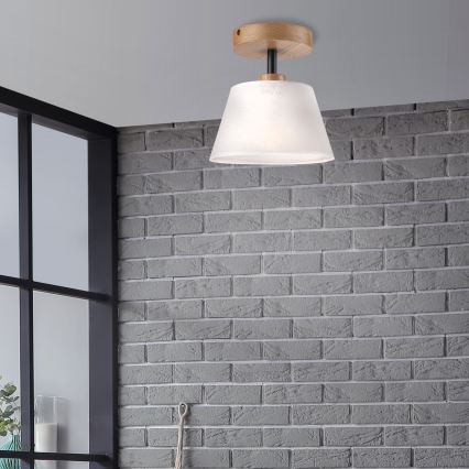 Lustr aplicat ANTONIO 1xE14/60W/230V alb/dub