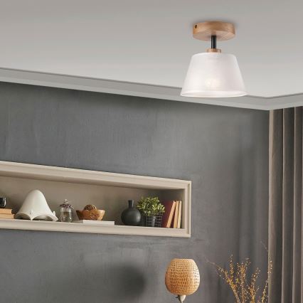 Lustr aplicat ANTONIO 1xE14/60W/230V alb/dub