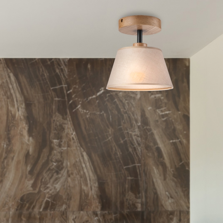 Lustr montat pe tavan ANTONIO 1xE14/60W/230V bej/dub