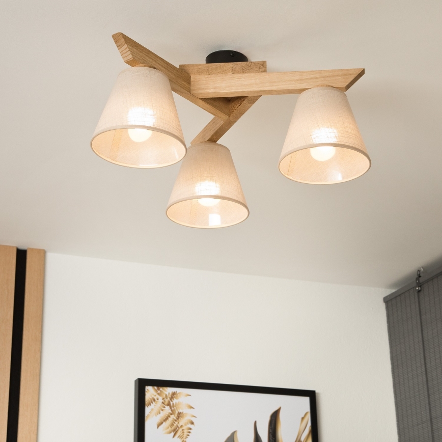 Lustr aplicat ANTONIO 3xE14/40W/230V stejar