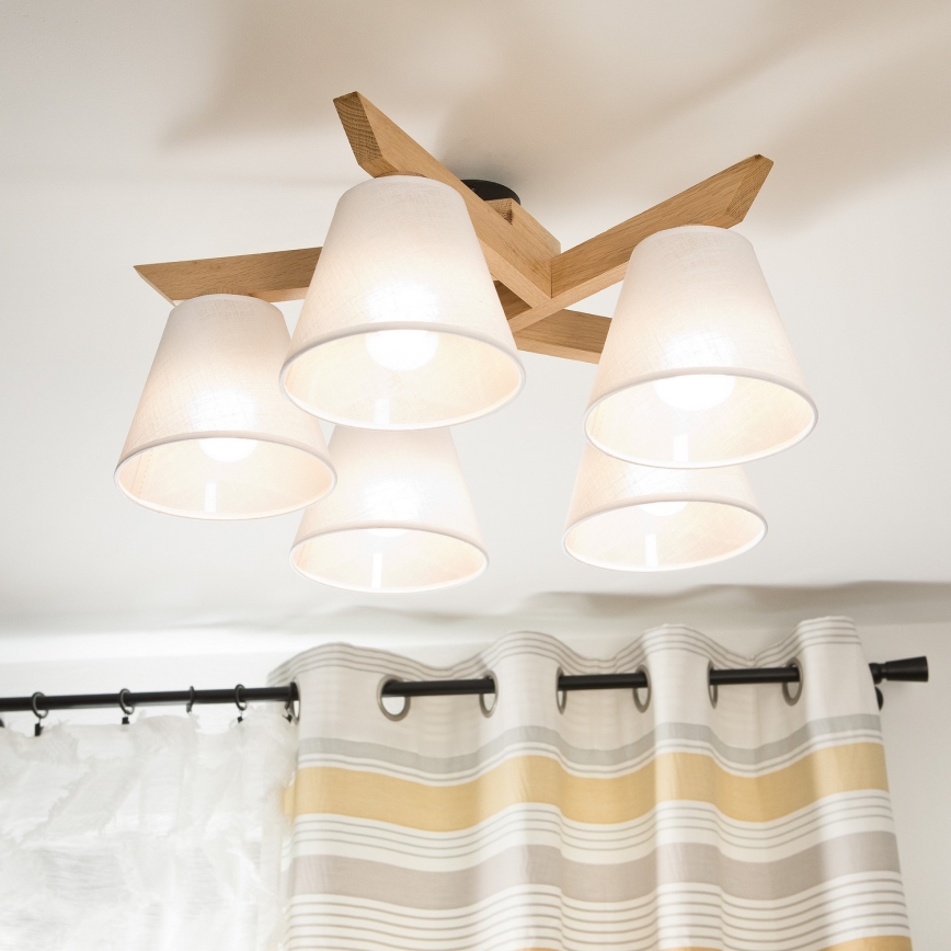 Lustr aplicat ANTONIO 5xE14/40W/230V stejar