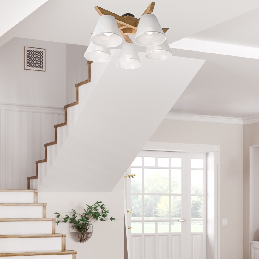 Lustr aplicat ANTONIO 5xE14/40W/230V stejar