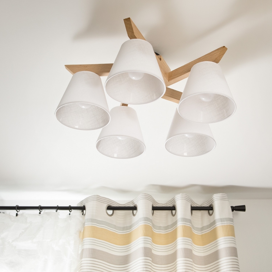 Lustr aplicat ANTONIO 5xE14/40W/230V stejar