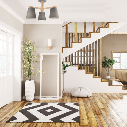 Lustr aplicat ELLIE 3xE27/60W/230V gri/fag