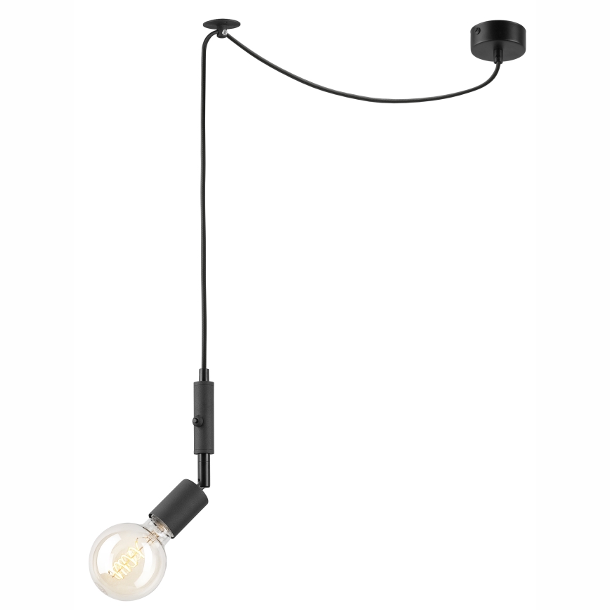 Candelabru suspendat pe cablu INA 1xE27/42W/230V negru