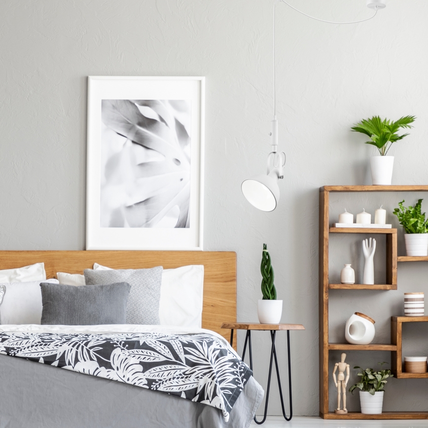 Candelabru suspendat pe cablu IRMA 1xE14/28W/230V alb