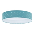 Lustr LED pentru copii GALAXY KIDS LED/24W/230V cu steluțe turcoaz/alb