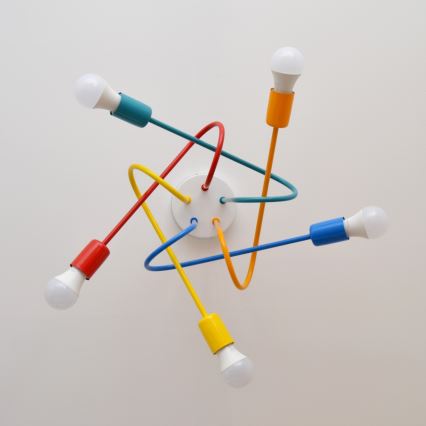 Lustr LED pentru copii OXFORD aplicat 5xE27/15W/230V