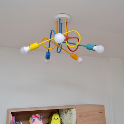 Lustr LED pentru copii OXFORD aplicat 5xE27/15W/230V