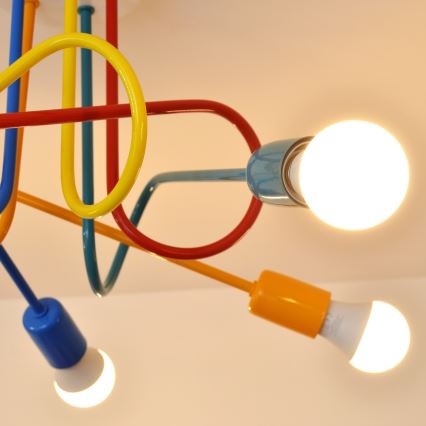 Lustr LED pentru copii OXFORD aplicat 5xE27/15W/230V