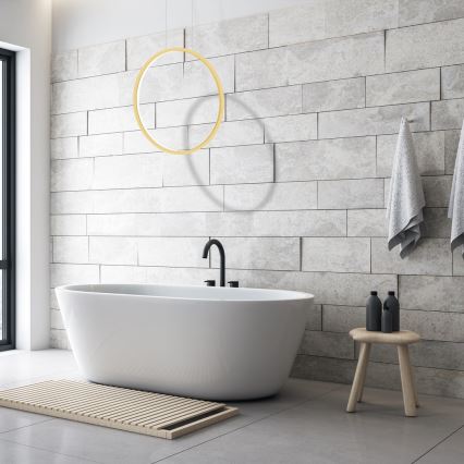 Candelabru LED pe cablu SATURNO LED/28W/230V diametru 50 cm IP44 auriu