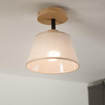 Lustr montat pe tavan ANTONIO 1xE14/60W/230V bej/dub