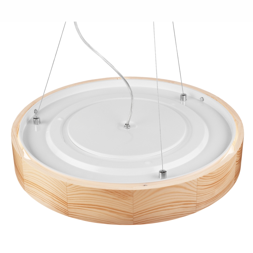 Candelabru suspendat pe cablu NATURAL 3xE27/60W/230V Ø 47 cm pin