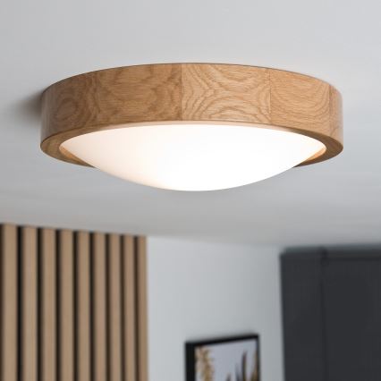 Lustr de tavan OAK SLIM 1xE27/60W/230V stejar ? 27 cm