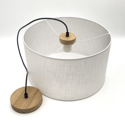 Candelabru suspendat pe cablu ANTONIO 1xE27/60W/230V stejar