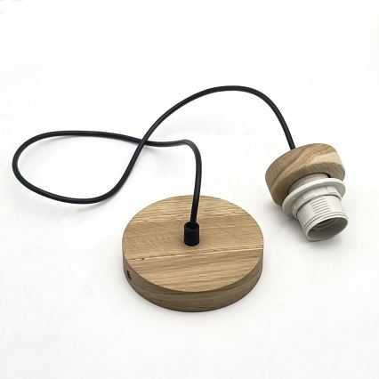 Candelabru suspendat pe cablu ANTONIO 1xE27/60W/230V stejar