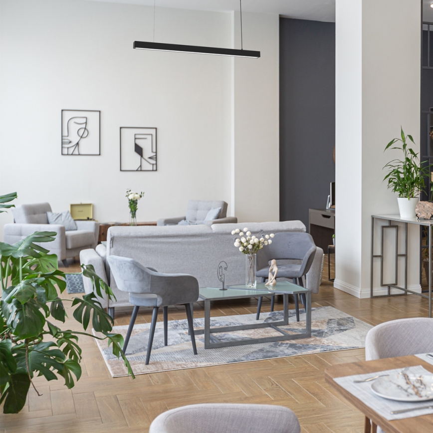 Candelabru suspendat pe cablu LUNGO T8 1xG13/18W/230V negru