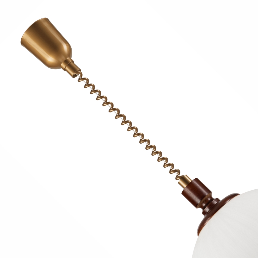 Candelabru retractabil RAMONA 1xE27/60W/230V bej/ maro închis/lemn de pin