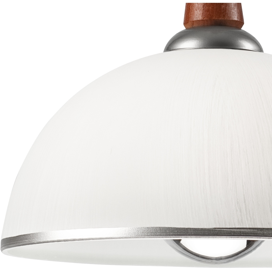 Lustr retractabil CHIARA 1xE27/60W/230V argintiu/maro/fag