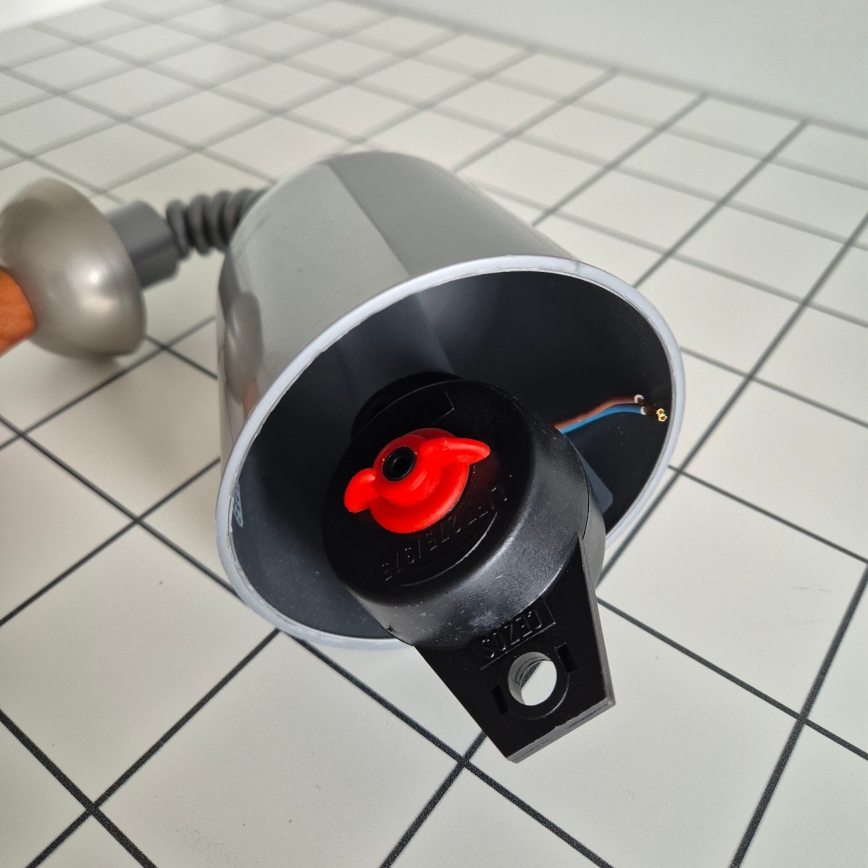 Lustr retractabil CHIARA 1xE27/60W/230V argintiu/maro închis/fag