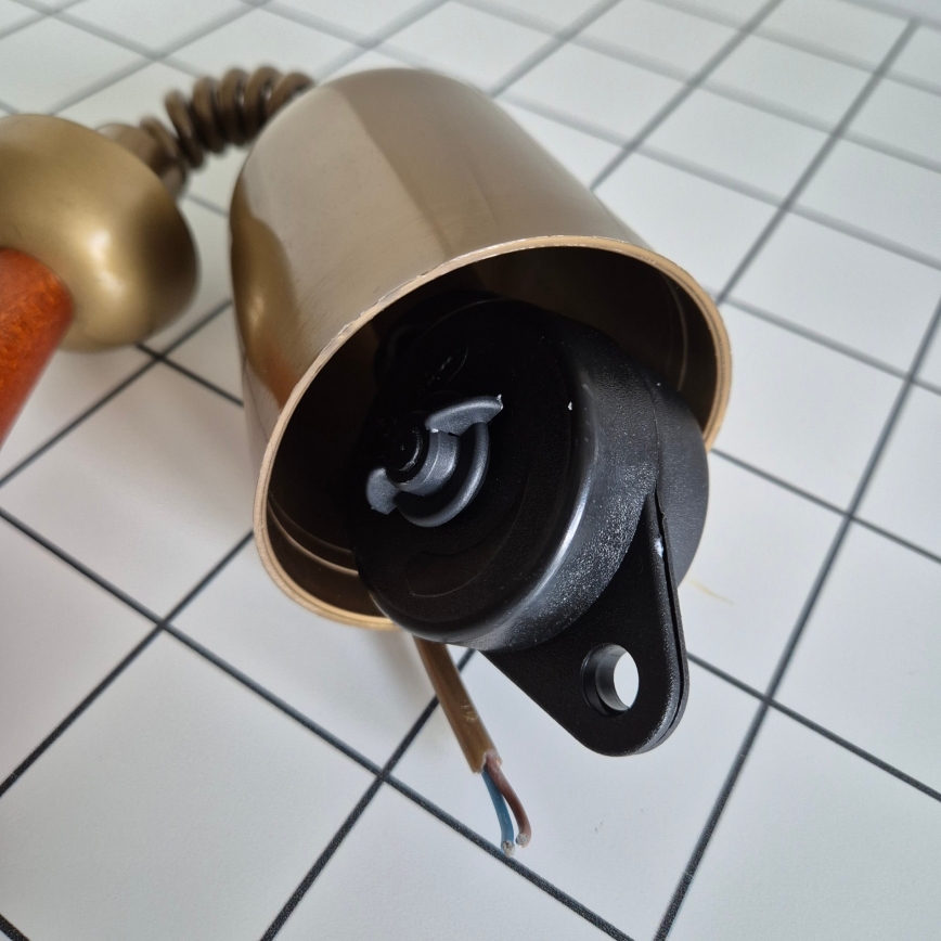 Lustr retractabil CHIARA 1xE27/60W/230V maro/fag