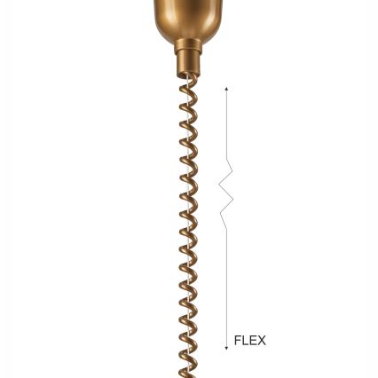 Lustr retractabil CHIARA 1xE27/60W/230V maro/fag