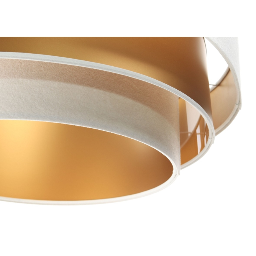 Candelabru suspendat pe cablu TRINITI 1xE27/60W/230V alb/auriu