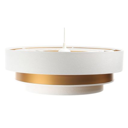 Candelabru suspendat pe cablu TRINITI 1xE27/60W/230V alb/auriu