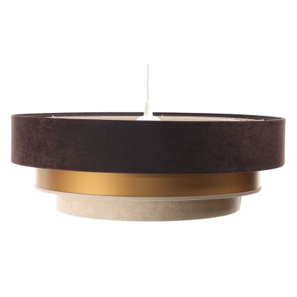 Candelabru suspendat pe cablu TRINITI 1xE27/60W/230V maro/auriu/bej