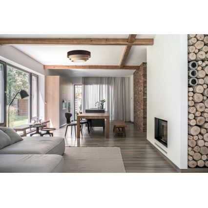 Lustr de tavan TRINITI 2xE27/60W/230V maro/bej/auriu