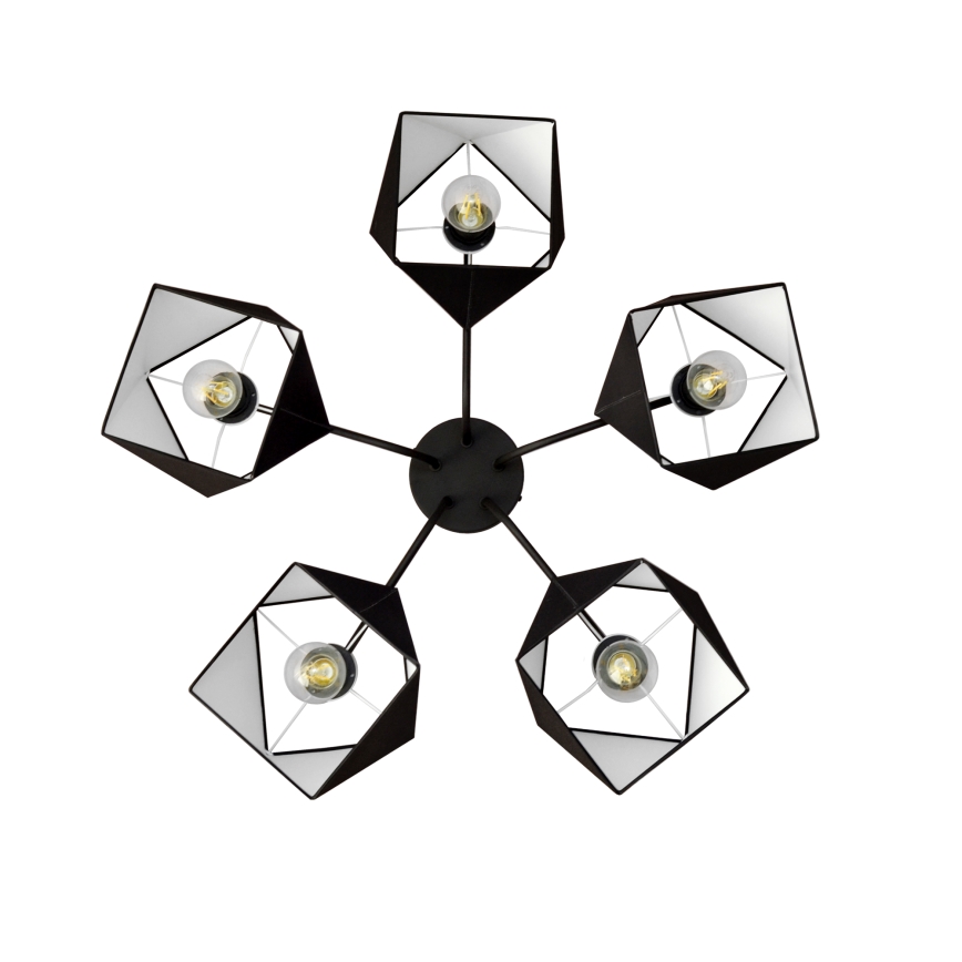 Lustra ADAMANT 5xE27/15W/230V negru
