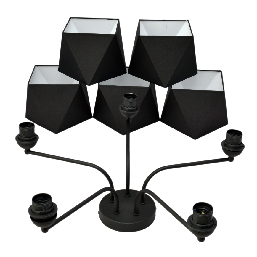 Lustra ADAMANT 5xE27/15W/230V negru