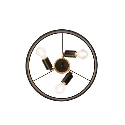 Lustră aplicată ALBA 3xE27/15W/230V Ø 40 cm negru/maro