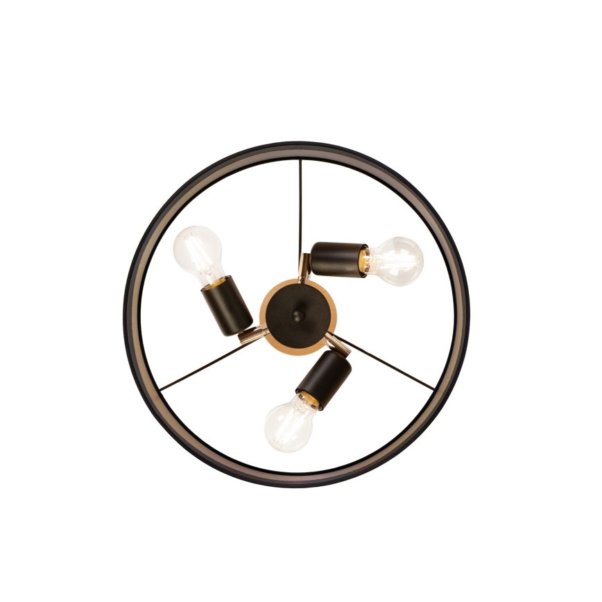 Lustră aplicată ALBA 3xE27/15W/230V Ø 40 cm negru/maro