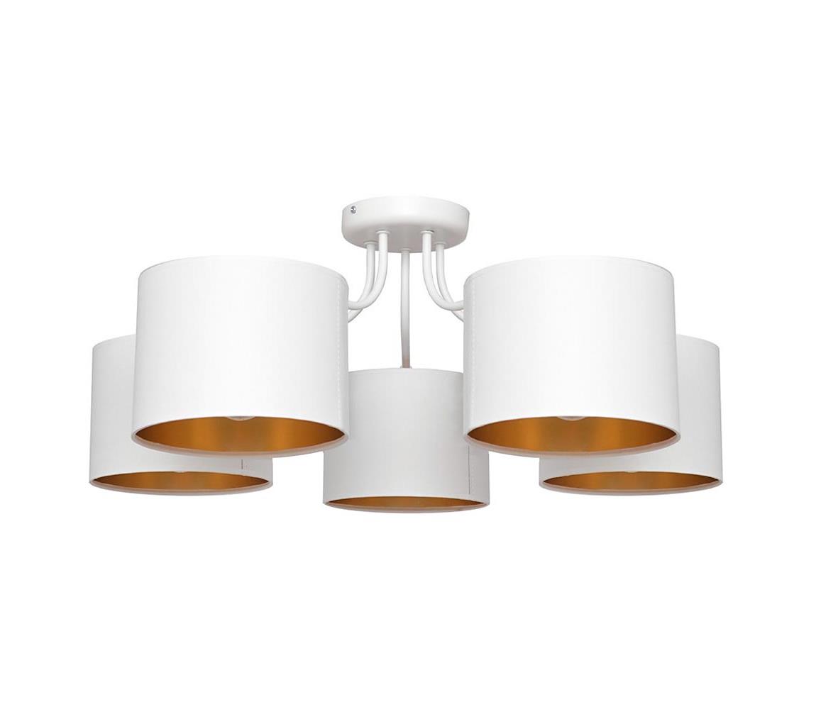 Lustră aplicată ALBA 5xE27/60W/230V albă/aurie