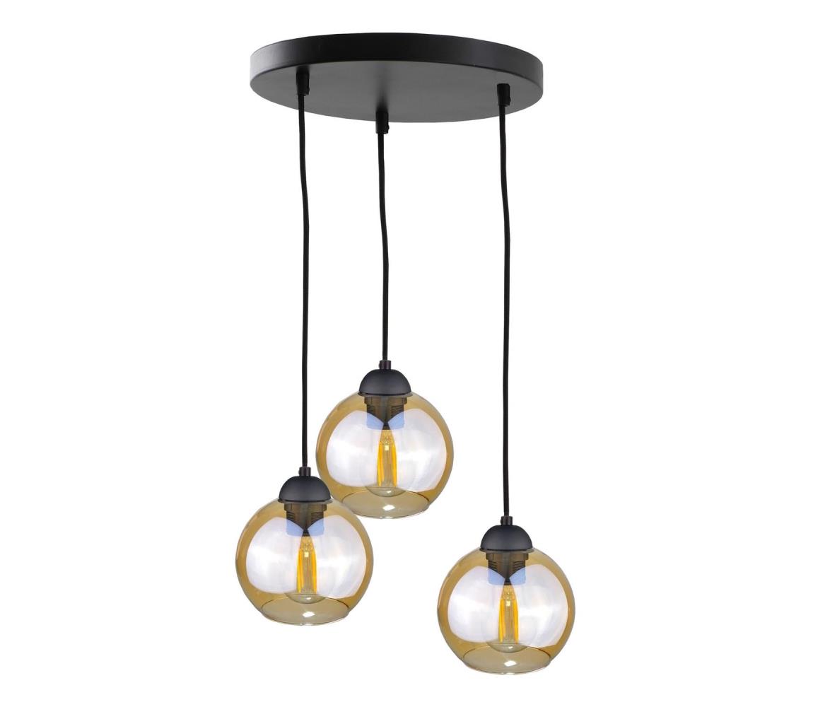 Lustră aplicată AMBRE BLACK 3xE27/60W/230V d. 30 cm