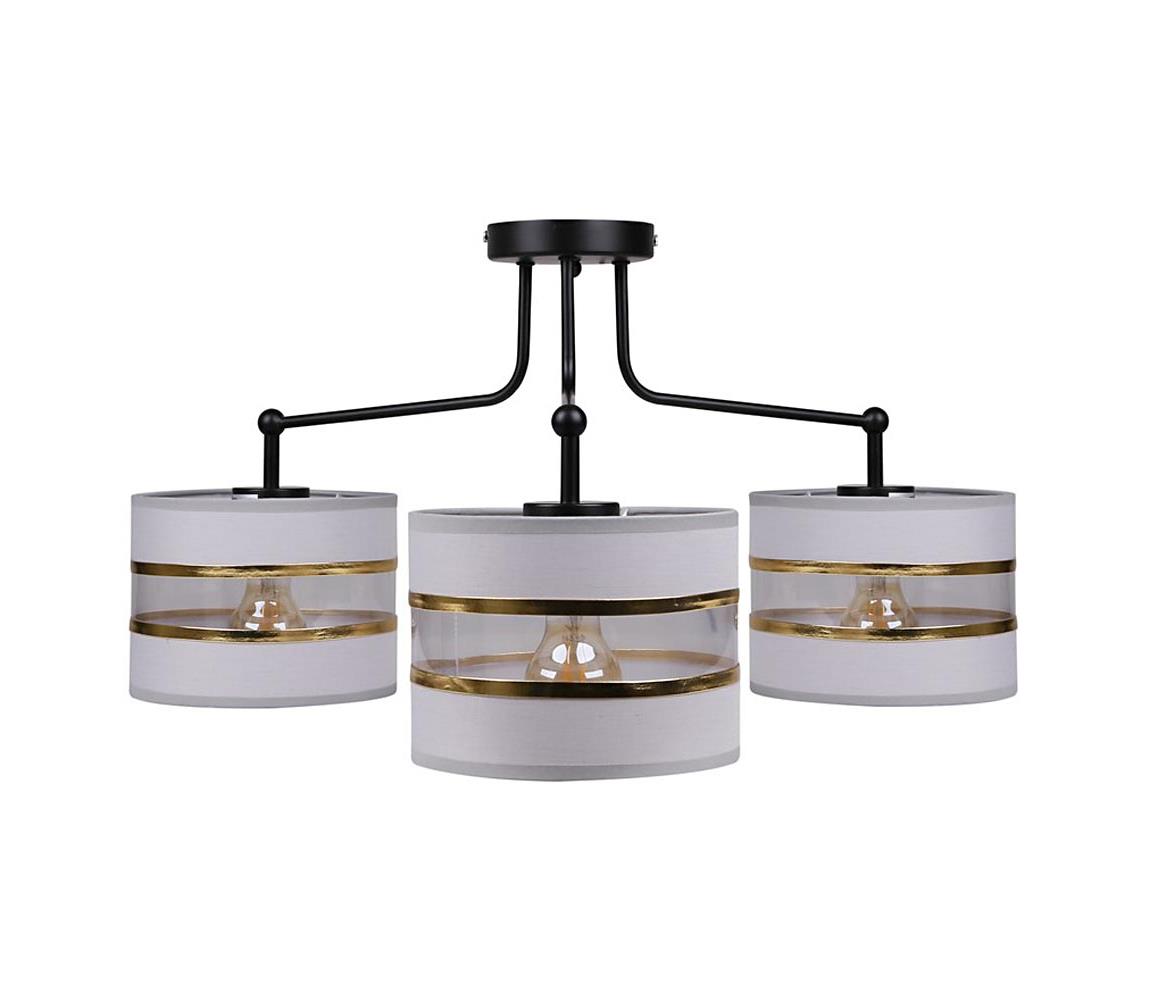 Lustră aplicată ANDY 3xE27/40W/230V gri/auriu/negru