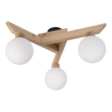 Lustră aplicată ANTONIO 3xG9/5W/230V stejar/alb