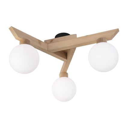 Lustră aplicată ANTONIO 3xG9/5W/230V stejar/alb