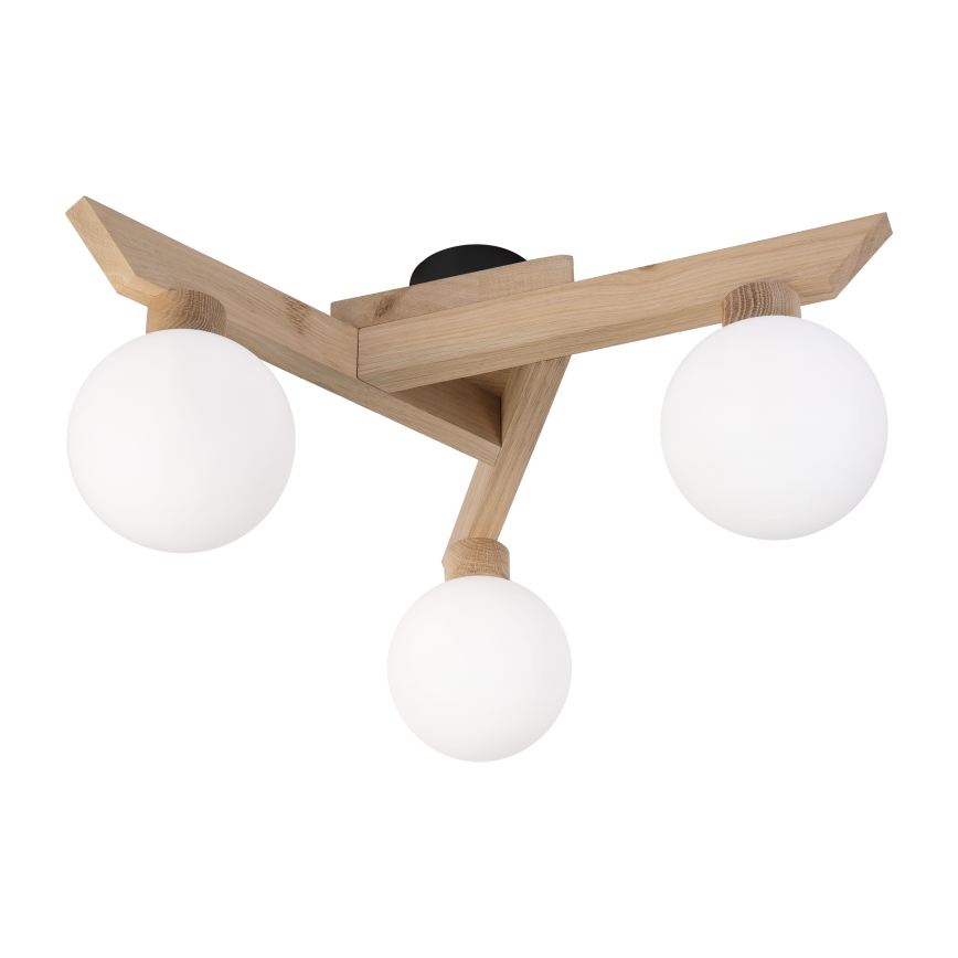 Lustră aplicată ANTONIO 3xG9/5W/230V stejar/alb