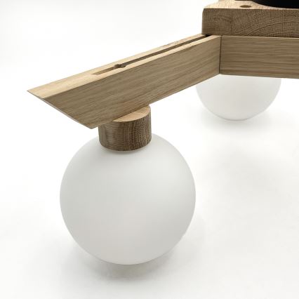 Lustră aplicată ANTONIO 3xG9/5W/230V stejar/alb